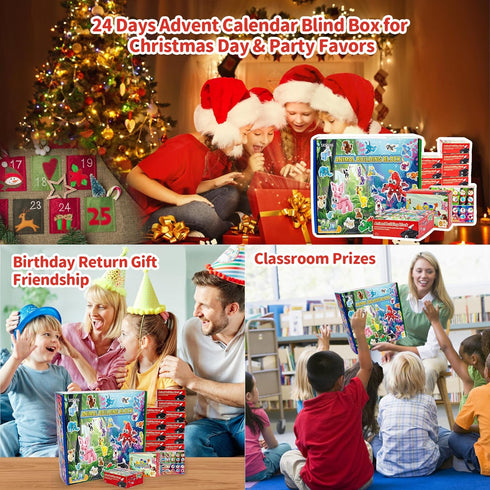 24 Pack 72 Set, 6-12+ Party Favors for Kids - Kinds of Animals Building Block Toy Stocking Stuffers Classroom Prizes