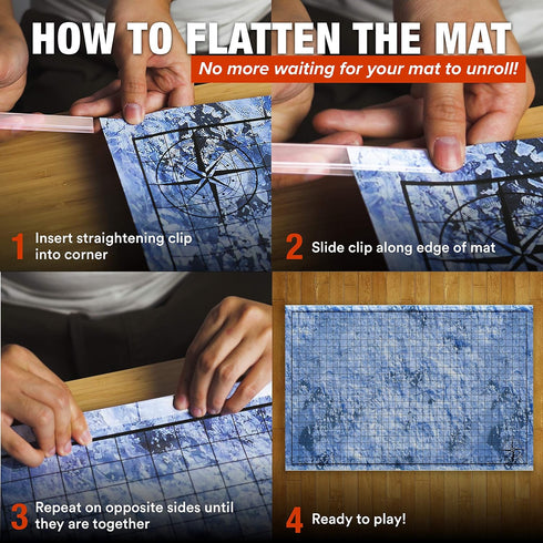 Set 2 4 24x 36 Tidyboss d&d Starter | X Double Sides Terrains Game Grid Mat | DND Accessories Includes Dry Erase