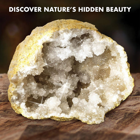 Break Open A Gigantic Geode, Large Geode with Crystals, Earth Science Kit for Kids, Gifts for Rock Collectors
