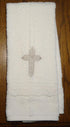 Integrity Designs Baby Baptism Towel with Cross Embroidery and Lace