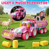 2.4GHz 3 4 5 6 7+ Funwee RC Farm Tractor Toy w/Light & Music, Kid Truck Toy w/Front Loader & Farm Animal, RC Tractor
