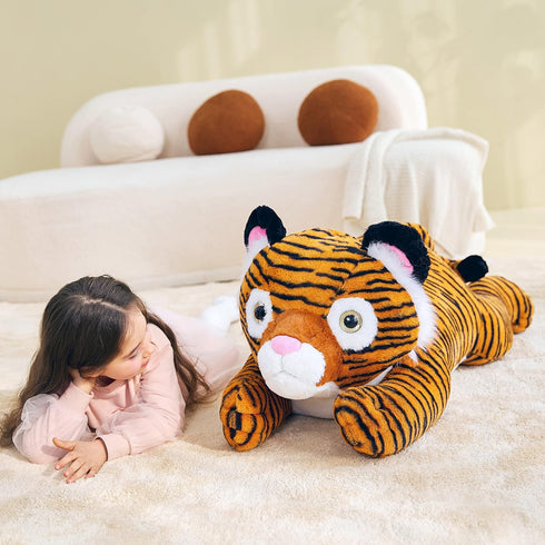 IKASA Giant Tiger Stuffed Animal Plush Toy, Large 30" Jumbo Soft Toys, Oversized Fluffy Plushie Gifts for Kids