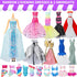 56 Pcs Doll Clothes and Accessories - 2 Wedding Gowns, 2 Evening Dresses, 20 Hangers, 10 Shoes for Girls