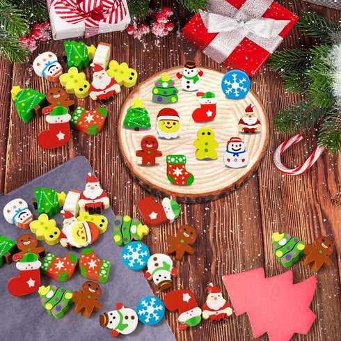 150 Pcs Christmas Mini Erasers, Cute Small Animal Bulk for Kids Desk, Pets, Christmas Gift Filling