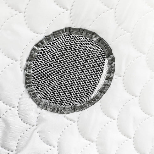 Masirs Universal Baby Stroller Rain Cover, Quilted White Mesh Material for Ventilation and Night Visibility