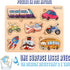 Wooden Puzzles for Kids - Ideal Transport - Travel Wooden Toys for 1+ Year Old - Montessori Educational Toys