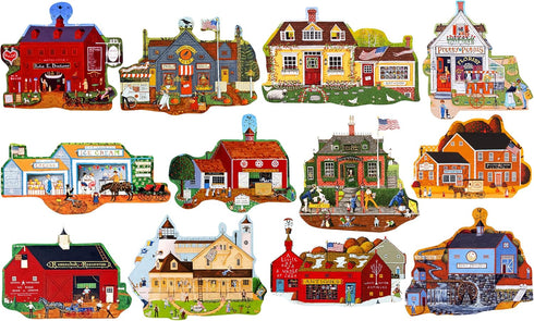 RoseArt - Mini-Shaped - Main Street - 500 Piece Jigsaw Puzzle for Adults