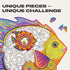 196 12.6 9.6 Inches (32 24 cm) Packaging, UNIDRAGON Original Wooden Puzzle Shiny Fish, Pieces, Medium x x Beautiful