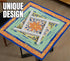 (33"x33") OrgBlue-09 Mahjong Mat - Non-Slip Noise Reduction Gaming Mat for American Mahjong