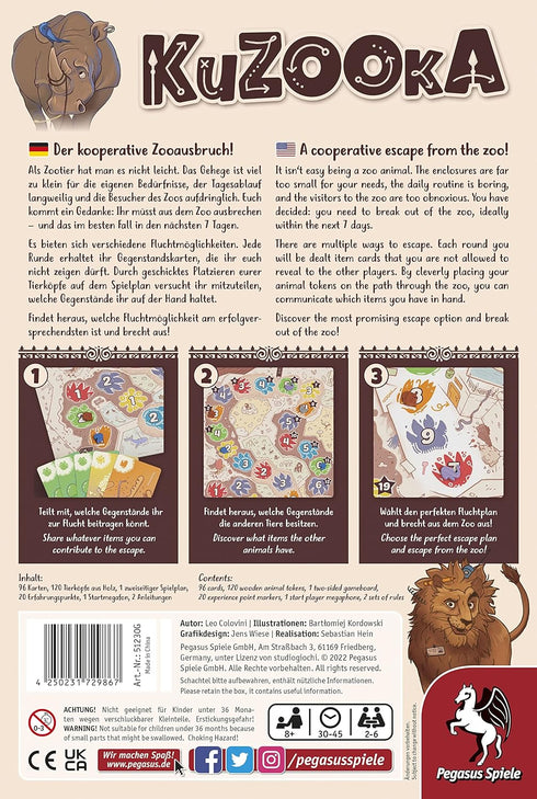 Kuzooka Board Game by Pegasus Spiele for 2-6 Players, 30-45 Minutes Gameplay, Games for Game Night Ages 14+, English