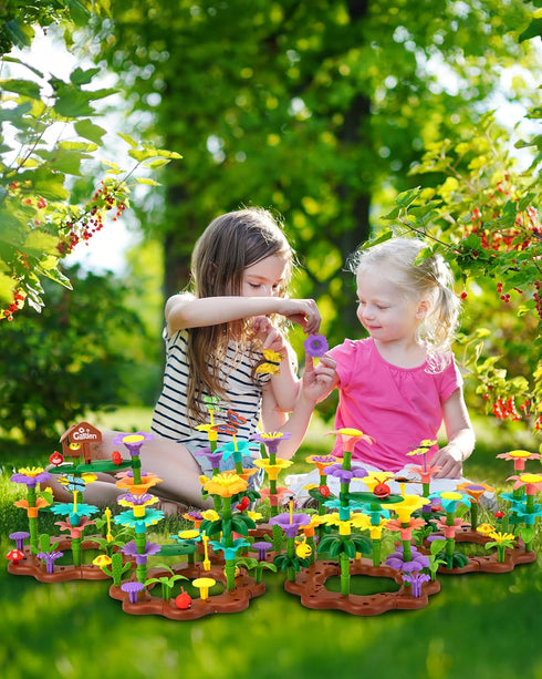 183 Set 3 4 5 6 7 Flower Garden Building Toys for Girls: PCS Kids Gardening Kit Gifts for Year Old Toddler