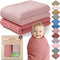 100% Organic Cotton Muslin Baby Blanket - 47 x 47 Inch Breathable