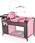 Bayer Design Dolls Multi Bed - Black, Pink, Hearts - Accessory Set for Dolls Up to 18"