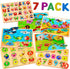 WOOODLIFY 7 Pack Wooden Puzzles for Toddlers 2 3 4 5 Years Old