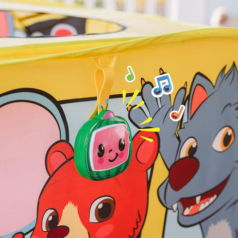 Cocomelon Musical Yellow School Bus Pop Up Tent, Foldable Imaginative Play for Ages 3+