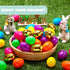 150PCS 2.3" 144PCS 6PCS JOYIN Easter Eggs, Plastic Colorful with Golden Eggs Bulk Empty Fillable for Easter Hunt Party