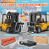 RC Forklift Truck 2 in 1 Transform Lift Fork & Hook, 11 Channel Remote Control Forklift, 2 Battery, Kids Toy Gift 6+