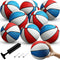 8 Pack 7 Inch Mini Rubber Basketballs Set with Air Pump, Junior Size 3 for Indoor Outdoor Games
