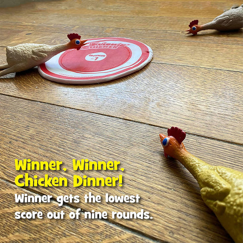 University Games | Flickin Chicken Indoor Outdoor Target Toss Game, Go Anywhere Game for 2 or More Players