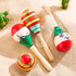 JOYIN 4 PCS Wooden Maracas for Kids, 7.6" Musical Rattle Noisemaker for Fiesta Party Favors