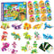 Easter Basket Stuffer - 12 Dinosaur Building Sets with Prefilled Eggs for
