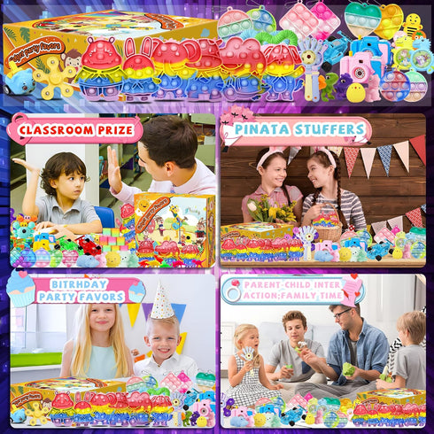 WEBROD 1000+ Pack,Valentines PCS Party Favors for Kids,Fidget Toys Stocking Stuffers, Birthday Gift, Treasure