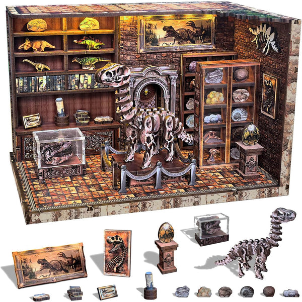 FLYINTOYS Book Nook Kit, DIY Miniature Dollhouse Booknook Kit for Adults and Teens,