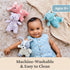 7 GUND Baby Oh So Snuggly Littles Hippo, Small Stuffed Animals, Hippo Stuffed Animal, Plush Toys for Infants