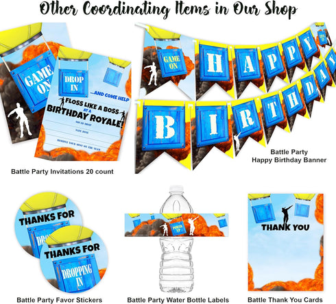 Gaming Party Happy Birthday Banner - Video Game Party Supplies - Gaming Pink Decorations