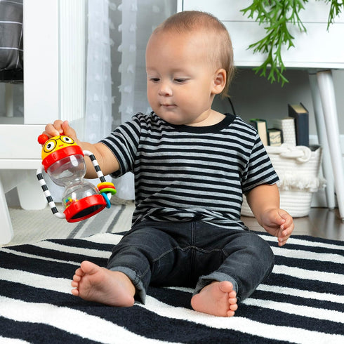 Baby Einstein Cal’s Sensory Shake-up Rattle Toy, BPA Free, for Infants 3 Months and Up