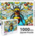 1000 1000 1000 27.5"x19.7" Sutinban Stained Glass Bee Puzzle Pieces, Piece Puzzle for Adults, Challenging Game Home