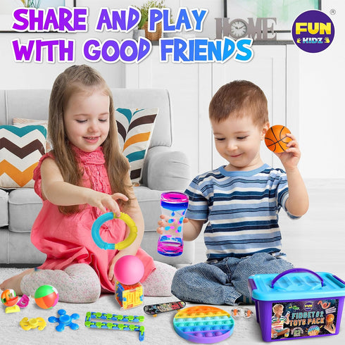 Pack 4-12, 5-7 Fidget Box for Boys Girls FunKidz Fidget Toys for Kids Autistic Sensory Mystery Birthday Gifts