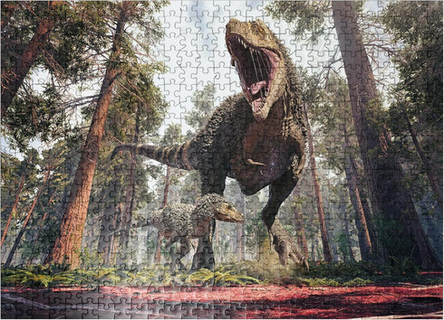 MyPuzzle 500 Piece Jigsaw Puzzle for Adults, Tyrannosaurus Rex and His Cub