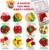 Sets Stretcheez Pizza - Play Food for Kids - Stretchy Pretend Food & Toppings - Mix & Match - Collect Them All - Works