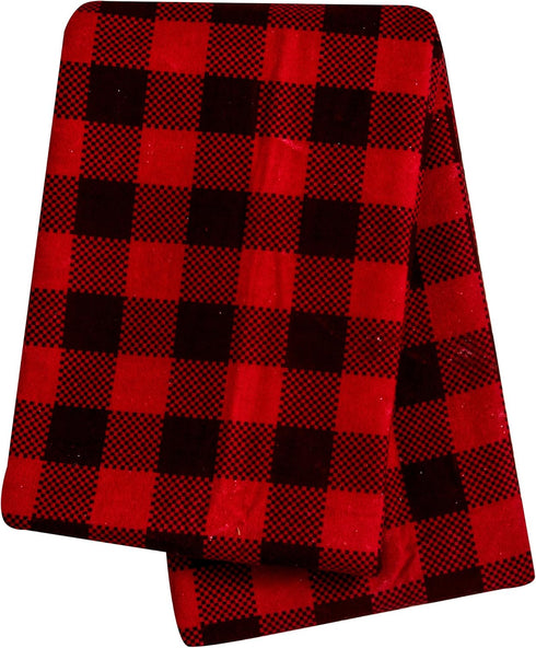 Trend Lab Brown and Red Buffalo Check Deluxe Flannel Swaddle Blanket -