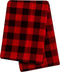 Trend Lab Brown and Red Buffalo Check Deluxe Flannel Swaddle Blanket -