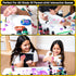 JOYIN 12PCS Washable Kids Tempera Paint Set (2 oz Each) with Brushes, Palette & Clean Bucket