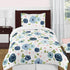 Set 2 Sweet Jojo Designs Navy Blue and Pink Watercolor Floral Foldable Fabric Storage Cube Bins Boxes Organizer Toys