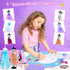 MINIFUN 1500+ Pcs Fashion Designer Kit for Girls, Sewing Kit with 7 Mannequins, DIY Arts and Crafts for Kids