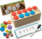 SYNARRY Wooden Ten-Frame Set Math Manipulatives for Kindergarten Elementary 1st 2nd Grade