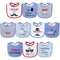 Hudson Baby Unisex Baby Cotton Terry Drooler Bibs with Fiber Filling, Handsome
