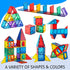 Magnetic Tiles 56 PCS - Building Set for Kids 3-8 Years Old, STEM Magnetic Blocks Toy