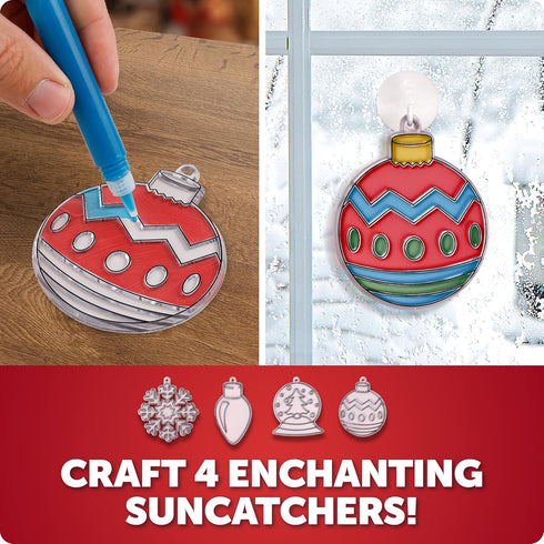 15 Blue Marble Santa's Christmas Craft Kit for Kids - Magical Christmas Crafts for Kids, Make Suncatchers, Paint