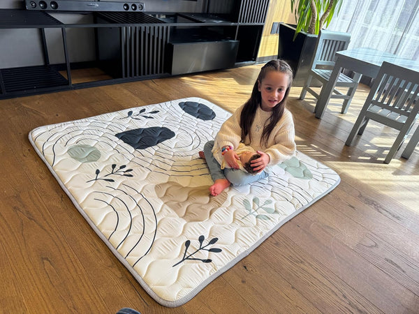 Miotetto Baby Mat for Floor, 50" x 50" Playpen Mat, Thick Soft