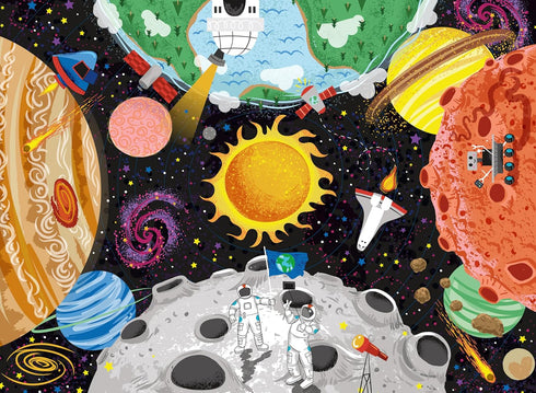 Ceaco - Glow in The Dark - Outer Space Adventure - 100 Piece Jigsaw Puzzle