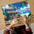 300 300 20.5*15 inch Pieces Puzzle for Adults | Beach House Puzzle | Recycled Cardboard Large Piece Jigsaw Puzzles