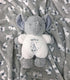 Baby Starters Little Me Plush Elephant Rattle with Welcome to The World Embroidery, 9 Inch (White).