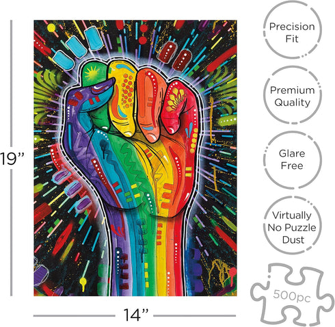 AQUARIUS - Dean Russo Love Is Power - 500 Piece Jigsaw Puzzle
