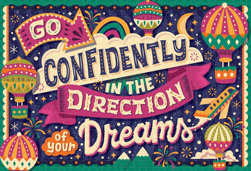 Goliath Risa Rodil: Direction of Your Dreams 1000-Piece Puzzle with Poster - Completed Size 26.75 x 18.26 Inches - Ages 12 and Up