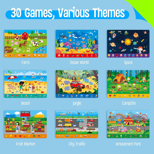 30 3, 4, 5, 6 SpriteGru Search & Find Book, Dry Erase Activities Game Pad, Reusable & Erasable Montessori Learning Toy